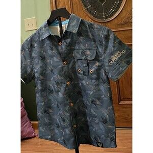 Disney Park Buzz Lightyear Button Down Kids Shirt Size 9/10 Star Command